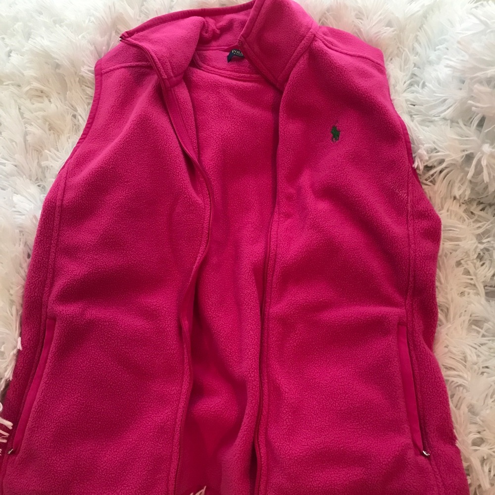 Pink Ralph Lauren Golf Polo Fleece Vest
